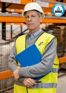 An Acrow UK Warehouse Inspector